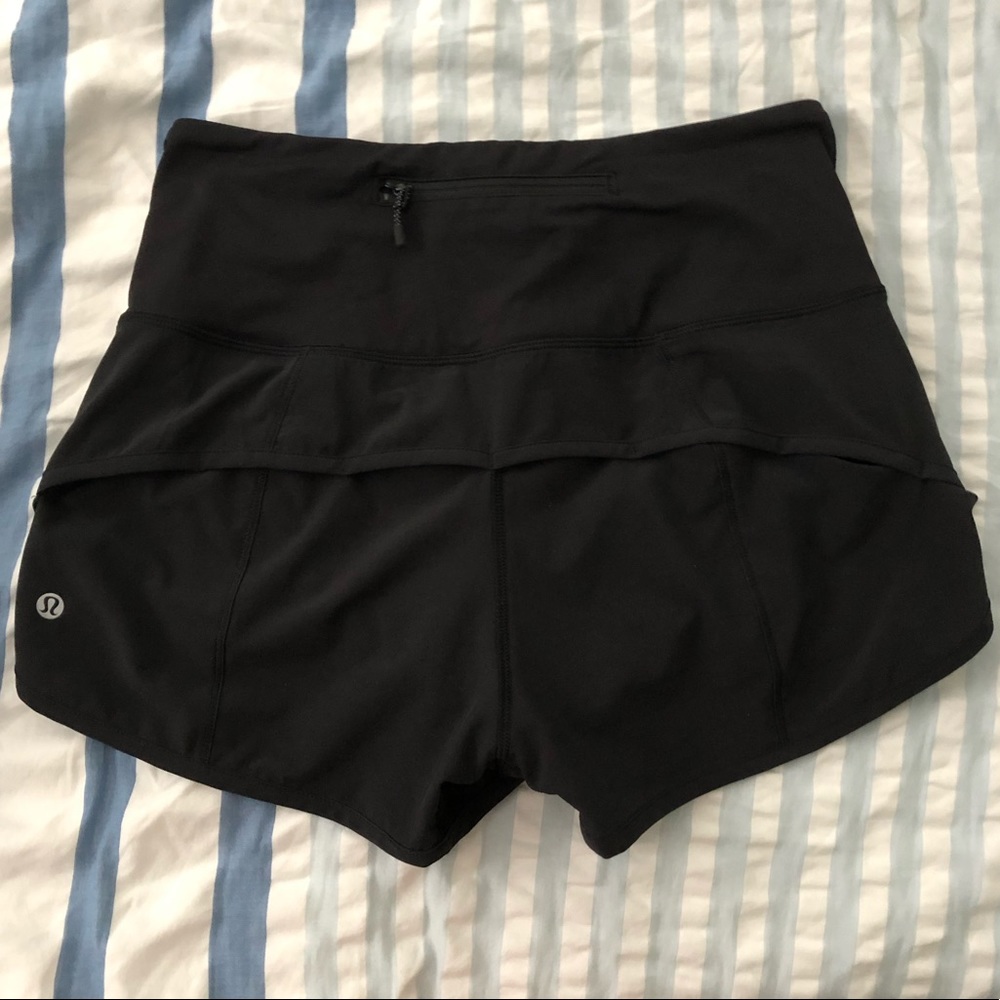 Lululemon high waist speed shorts black size 6